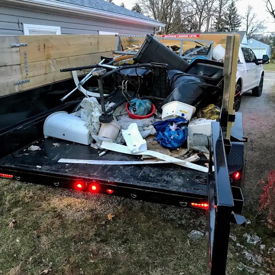 Roll-off dumpster delivered to a residential driveway in DuBois